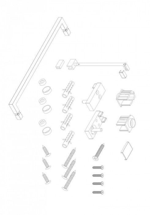 Шторки скляні на ванну Koer SR BS04-95x140-TR-07 прозоре скло 6мм, графіт (KR5404)