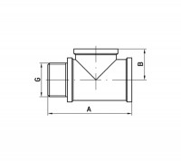 Трійник Koer KF.T06FMF.WN 1/2'' ВЗВ (без нікелю) (KR3029)