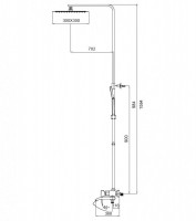 Душова колона із змішувачем KOER KB-56007-01 (Колір хром) (KR3460)