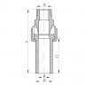 Розбірне різьбове з'єднання ЗР 32x1M PPR Koer K0239.PRO (KP2604)