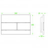 Панель змиву Koer KT-0603-05 240x160x10mm пластикова, кнопка лінійна (колір чорний матовий) (KR5320)
