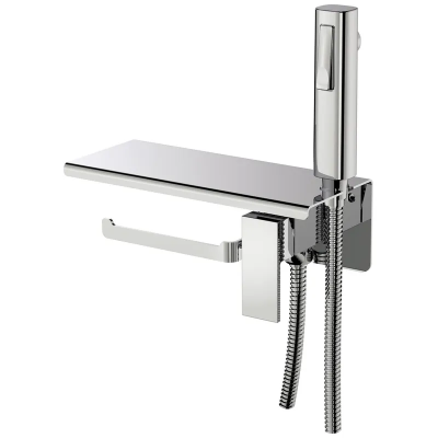 Змішувач для гігієнічного душу Haiba GAUDI 069 з тримачем для туалетного паперу (HB9596)