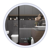 Дзеркало Mixxus PLAIN MC10-60 з Led Touch, Anti-fog, димером, регулятором яскравості, годинником (MI6013)