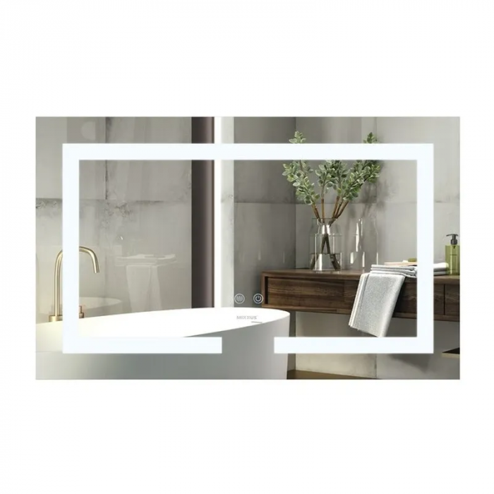 Дзеркало Mixxus HARD MR07-80x50 з Led Touch, Anti-fog, димером, регулятором яскравості (MI6658)