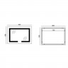 Дзеркало Mixxus HARD MR07-80x50 з Led Touch, Anti-fog, димером, регулятором яскравості (MI6658)