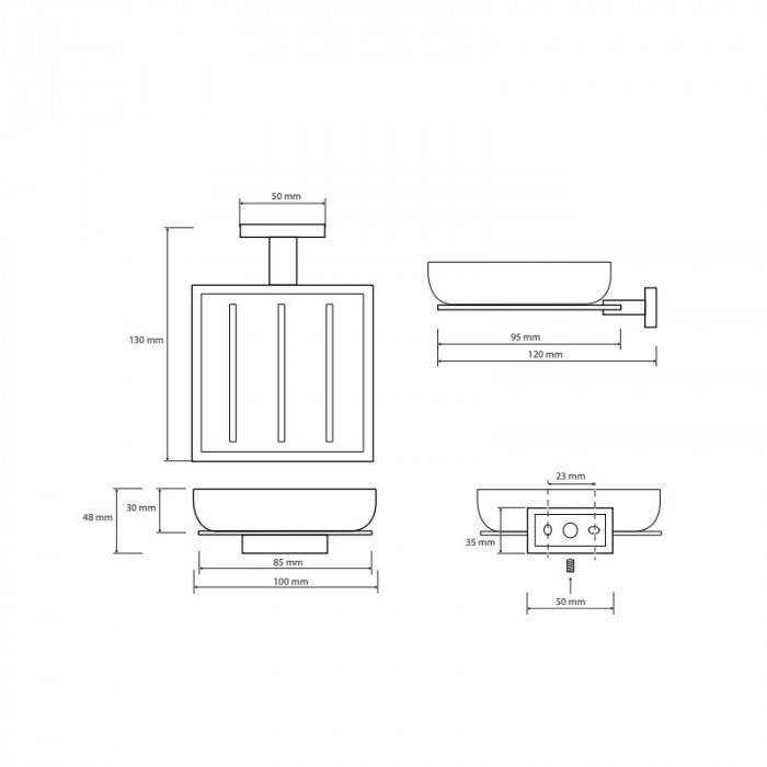 Стеклянная мыльница 131567239 по 118108022 PLAZA Bemeta Чехия