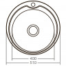 Мийка кухонна ZERIX Z510-08-180E (satin) (ZX1586)