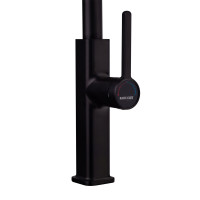 Змішувач для кухні з висувним виливом Mixxus Premium HAMMER 014 BLACK (MI6954)