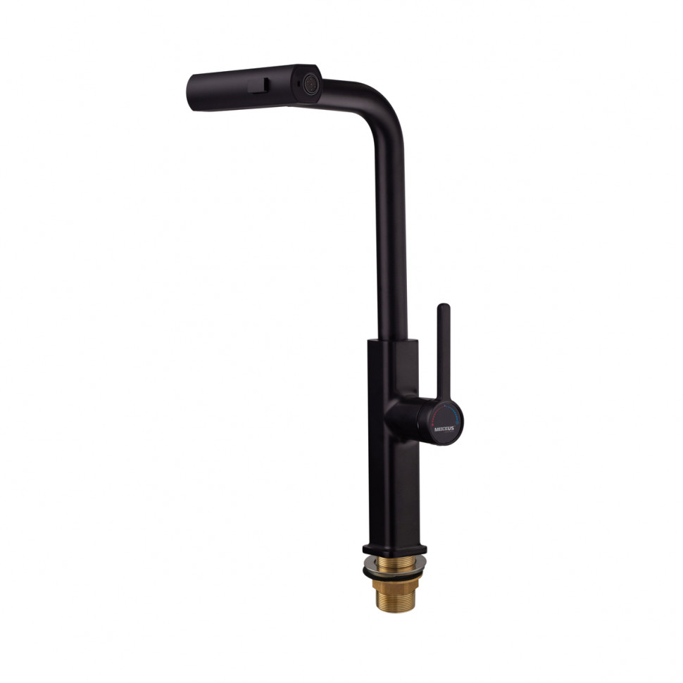 Змішувач для кухні з висувним виливом Mixxus Premium HAMMER 014 BLACK (MI6954)