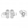 Колектор з регулюючими вентилями на 2 вих. Roho R809-02 - 3/4"x3/4" EK (RO0249)