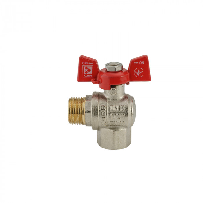 Кран кульовий Koer 1/2" ГШМ кутовий (KR.208) (KR2805)