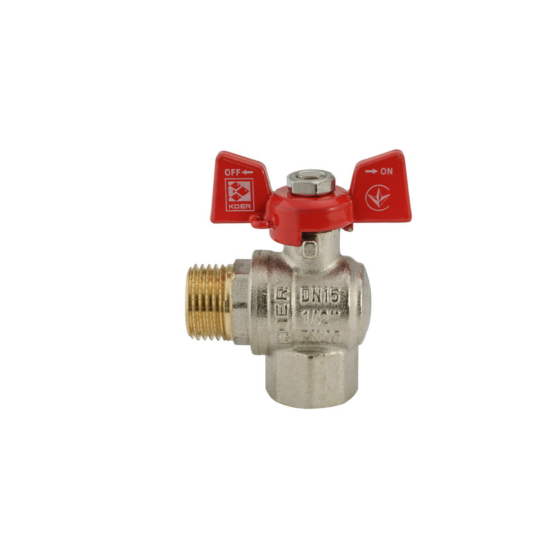 Кран кульовий Koer 1/2" ГШМ кутовий (KR.208) (KR2805)