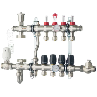 Колектор з вбудованим зміш. вузлом Koer KR.S1011-4 1 &quot;х4 SUS304 і євроконус 3/4-16 (KR2927)