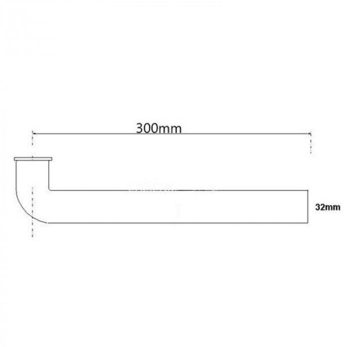 Удлинитель латунный угловой к умывальному сифону 1 1/4х32 RS11 с подключением к стиральной машине, хромированный