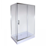 Душова кабіна з низьким піддоном Mixxus HARD SCT01-120x80x198-TR CHROME прозоре скло 5мм (MI6910)