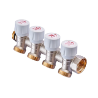 Колектор для теплої підлоги на 4 вих. Roho R809-04 - 3/4"x3/4" EK (RO0251)