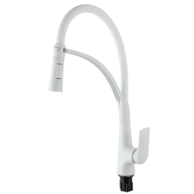 Змішувач для кухні Plamix Lucas-017 SET White REFL.White з підведенням (PM0716)