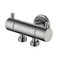 Кран для підключення сантехприладів ZERIX VAL-13-1/2x1/2x1/2 з нерж. сталі SUS304 (ZX5971)