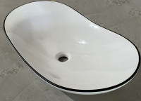 Раковина накладна MIXXUS PREMIUM WAVE-0105 EDGE BLACK 620х360х160mm (MP6556)