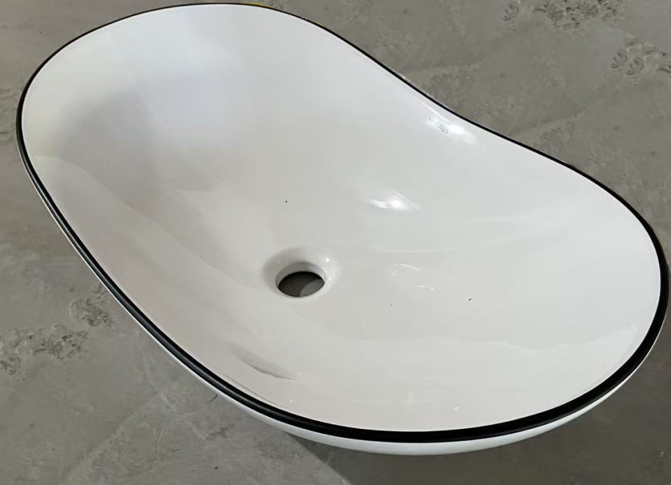 Раковина накладна MIXXUS PREMIUM WAVE-0105 EDGE BLACK 620х360х160mm (MP6556)