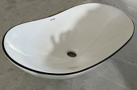 Раковина накладна MIXXUS PREMIUM WAVE-0105 EDGE BLACK 620х360х160mm (MP6556)