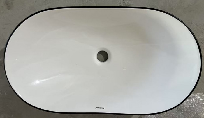 Раковина накладна Mixxus Premium WAVE-0105 EDGE BLACK 620х360х160mm (MP6556)