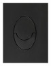 Панель змиву Koer KT-0606-05 157x198x10mm пластикова, кнопка закруглена (колір чорний матовий) (KR5343)