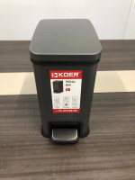 Відро для сміття з плавним закриттям прямокутне KOER TC-010108-07 8 л (колір графіт) (KR5591)