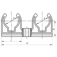 Подвійне кріплення для PPR труби 25 KOER K0081.PRO (KP0097)