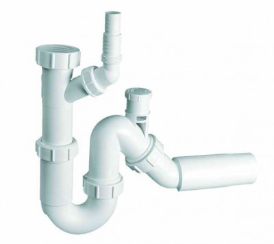 Сифон для кухонной мойки (11/2х50 мм) с подключением к стиральной машине TP31VW50