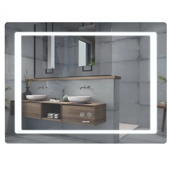Дзеркало Mixxus STYLE MR13-70x50-Reverse з Led Touch, Anti-fog, димером, регулятором яскравості (MI6665)