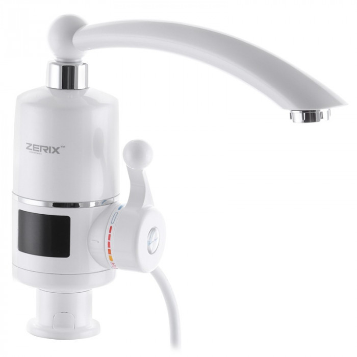 Водонагрівач Zerix ELW16-E 3 kW проточний, З ІНДИКАТОРОМ ТЕМП., на мийку (ZX3265)