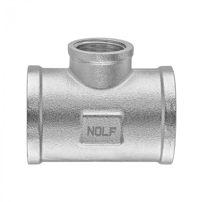 Трійник редукційний Nolf NFC.T100610F-N-1"Fх1/2"Fх1"F нікельований (NF3095)