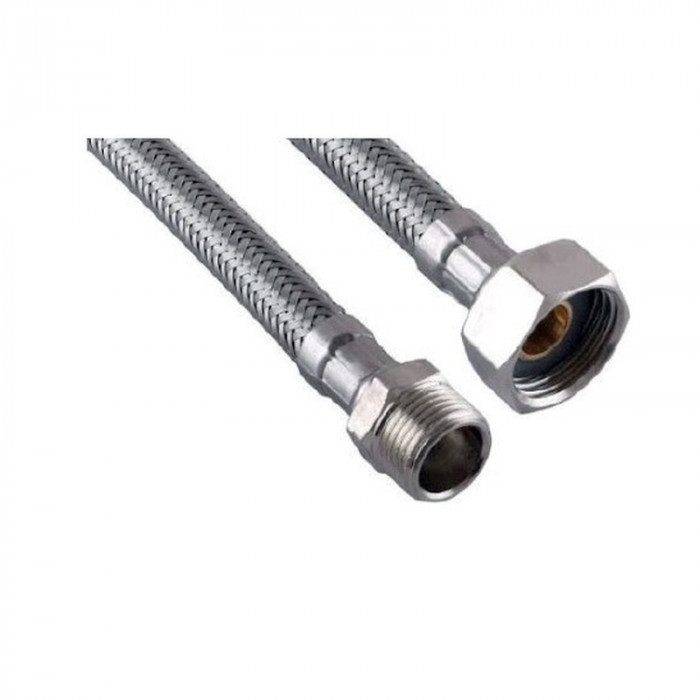 Гнучке підведення Zerix ZHN-02-FM1/2"-030 (нейлонове обплетення, гайки нерж) (ZX5146)