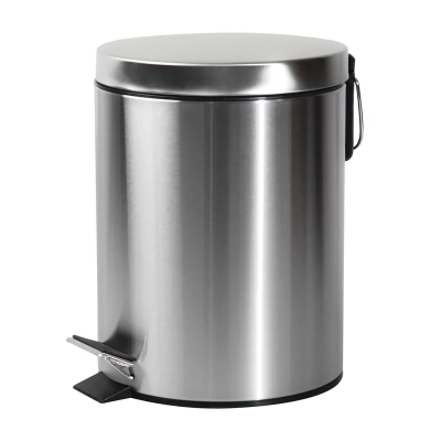Відро для сміття кругле Zerix Solo-TC0103 SS Color 3 л колір нержавійка (ZX5895)