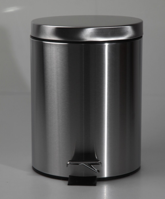 Відро для сміття кругле Zerix Solo-TC0103 SS Color 3 л колір нержавійка (ZX5895)