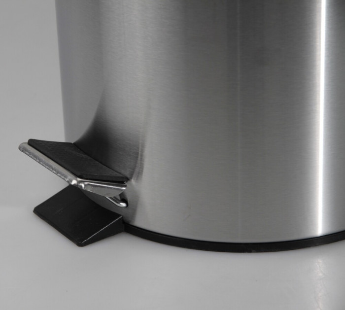 Відро для сміття кругле Zerix Solo-TC0103 SS Color 3 л колір нержавійка (ZX5895)