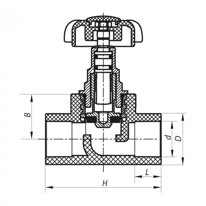 Кран вентильний 50 Koer PPR K0187.PRO (KP0241)