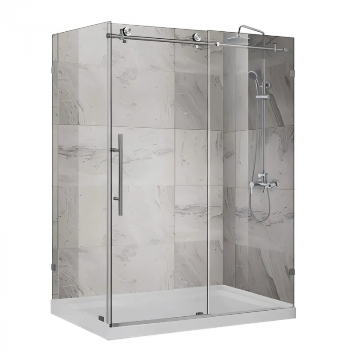 Душова кабіна без піддону Koer SR SC07-120x90x200-TR-01 прозоре скло Easy Clean 8мм, хром (KR5370)