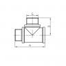 Трійник ВЗЗ Koer KF.T06FMM.WN - 1/2'' (без нікелю) (KR3031)