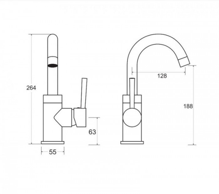 Змішувач до умивальника ILLUSION II золото