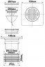 Решітка з нержавіючої сталі для підлоги 150*150 із силіконовою мембраною, ø110 (MRFGC3SSV-110)
