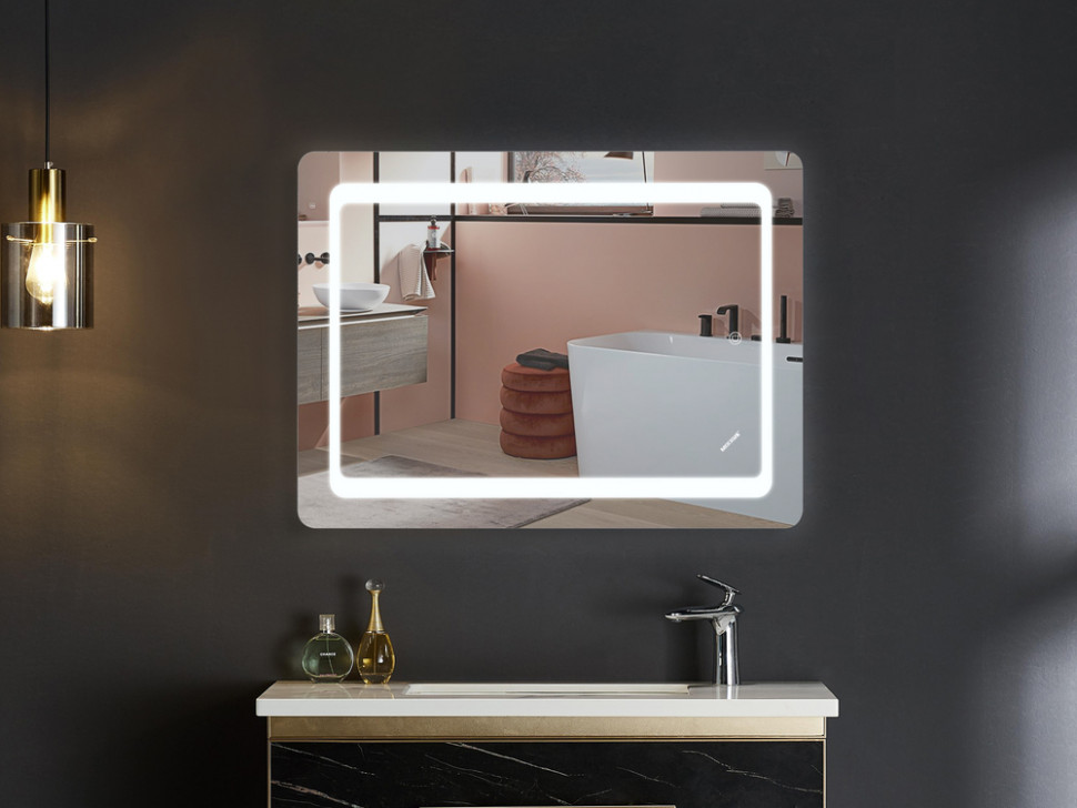 Дзеркало MIXXUS TWEE MR09-80x60-REVERSE з LED Touch, Anti-fog, димером, рег. яскравості (MI6660)
