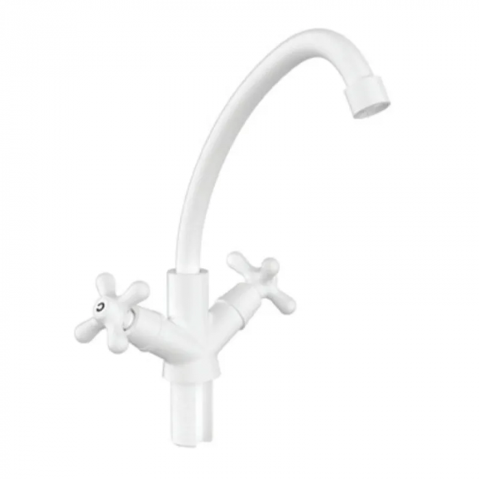 Змішувач для кухні Plamix Amax-271 White (без підведення) (PM0697)