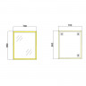 Дзеркало настінне ZERIX FONTE MRZ09-70x85-REVERSE GOLD прямокутне в золотій рамі (ZX5639)
