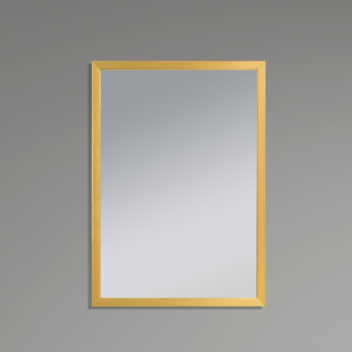 Дзеркало настінне Zerix FONTE MRZ09-70x85-Reverse GOLD прямокутне в золотій рамі (ZX5639)