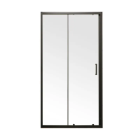 Двері у нішу розсувні MIXXUS PREMIUM DIVERSE SD01-140x185-TR BLACK прозоре скло 5мм (MI6878)