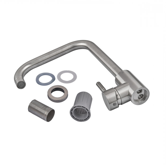 Змішувач для кухні Armata SUS-011-G(N) з нерж. сталі (без підведення)  (CH6487)