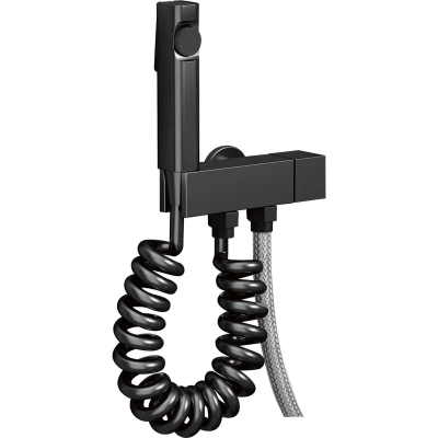 Кран для гігієнічного душу та бачка унітаза CHAMPION PHL-333 BLACK з лійкою (CH6551)