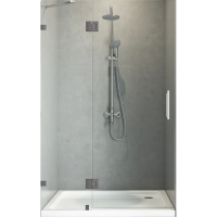 Двері у нішу розпашні KOER SR SD04-120x200-TR-07 прозоре скло EASY CLEAN 10мм графіт (KR5388)